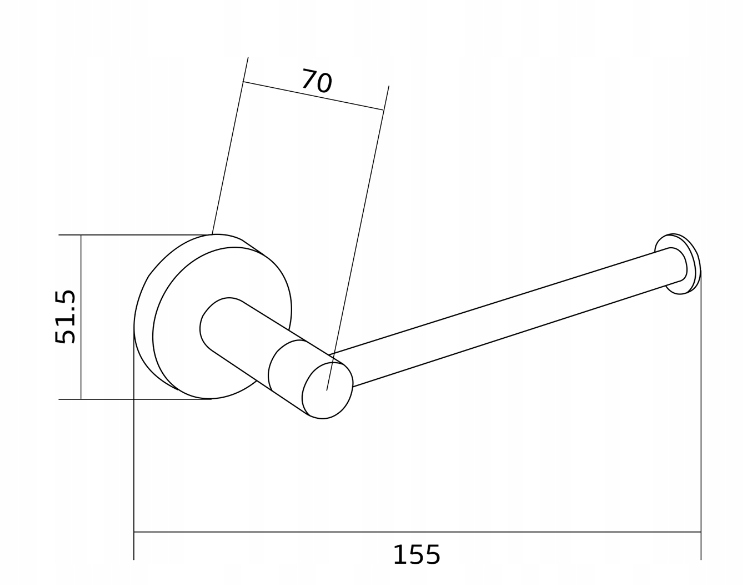 MEXEN REMO UCHWYT NA PAPIER TOALETOWY ZŁOTY Wysokość produktu 155 cm
