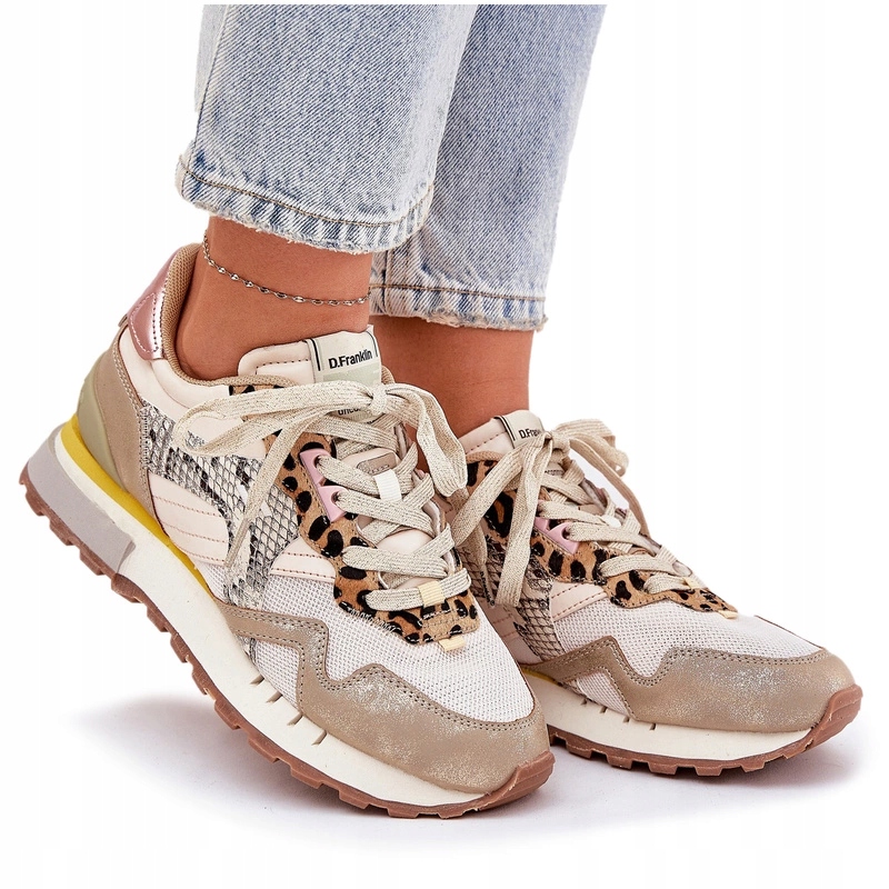 Dámské Vzorované Sportovní Tenisky D.franklin DFSH378006 Zlaté 39