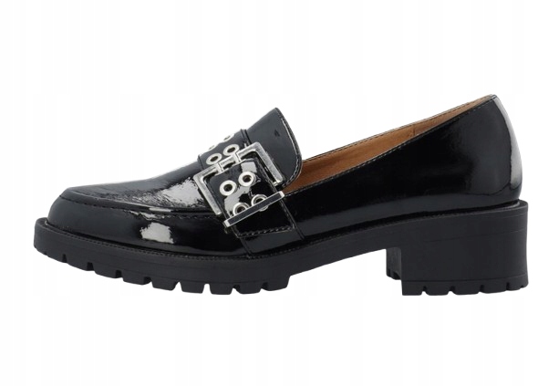 Bianco Lakované Dámské Mokasíny S Ozdobnou Sponou 40 T6H