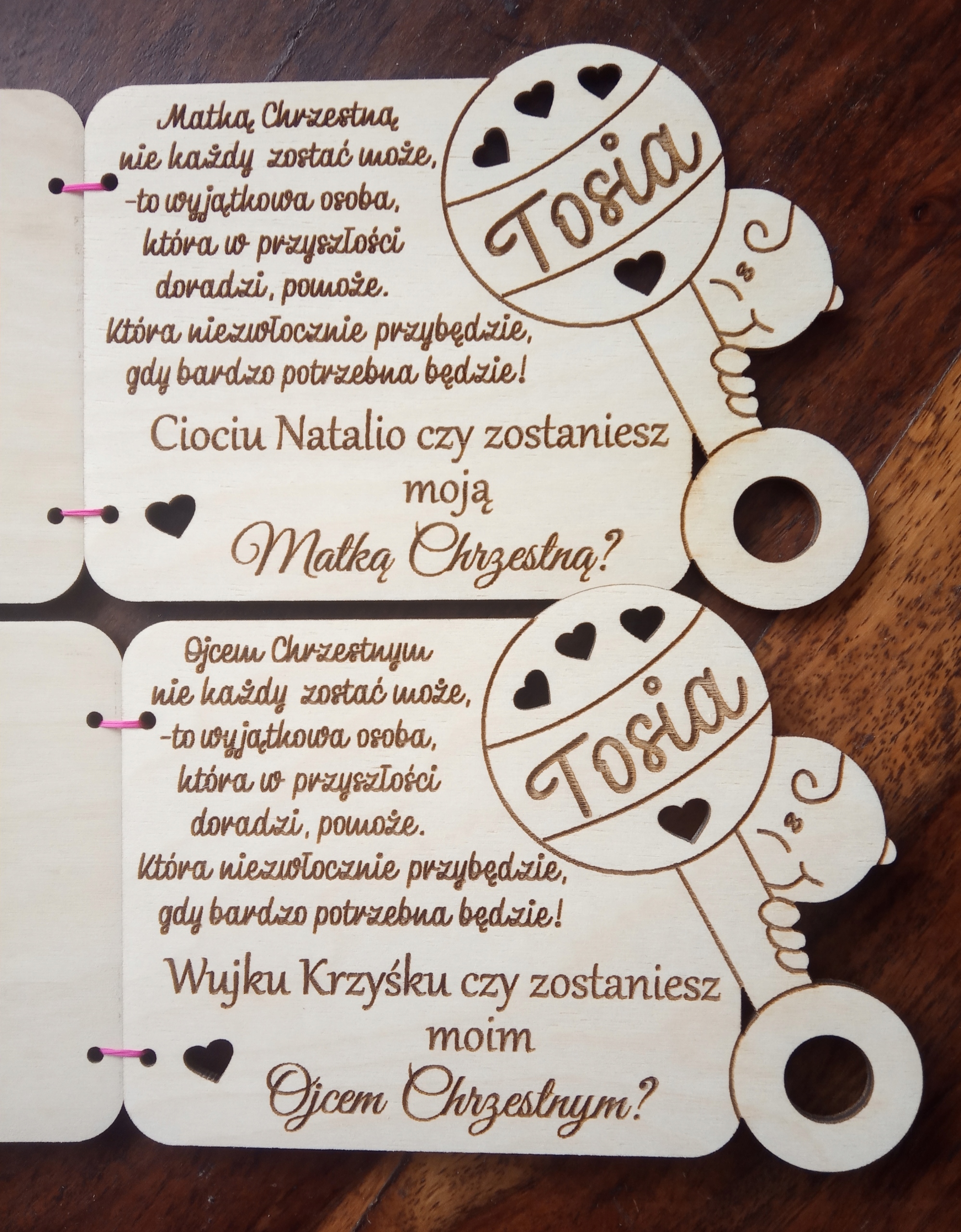 PROŚBA PYTANIE CIOCIU CZY ZOSTANIESZ CHRZESTNĄ Kolor niebieski