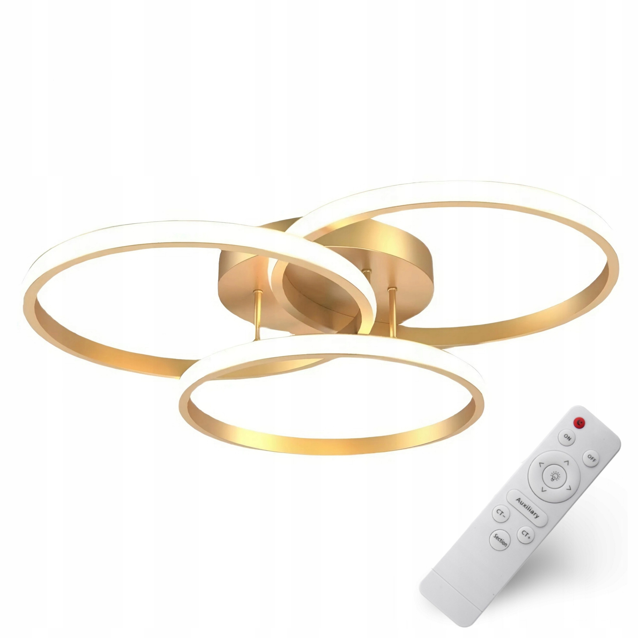 stropní svítidlo Led Stropní Svítidlo Zlatý Lustr Do Obývacího Pokoje S Dálkovým Ovládáním, Variabilní Barva