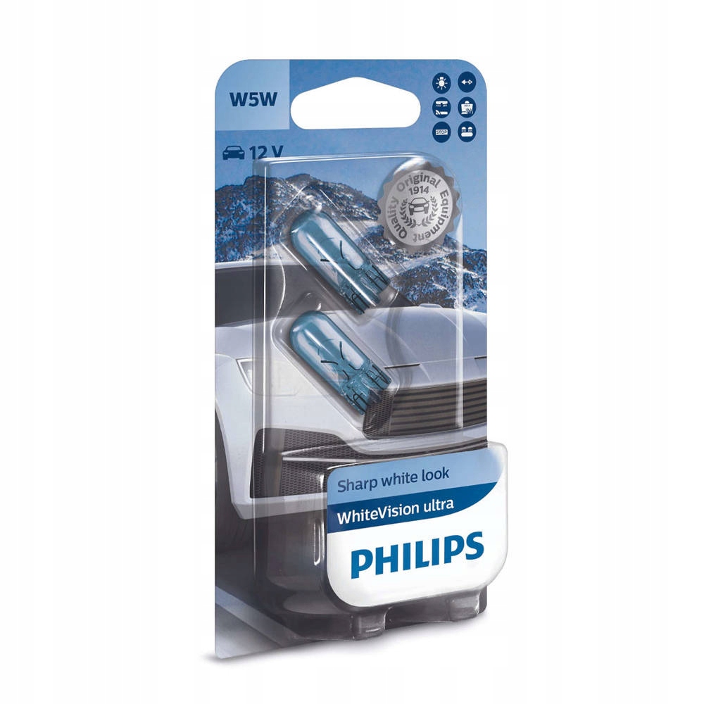 

Philips W5W White Vision Ultra 12V 5W 2sztuki
