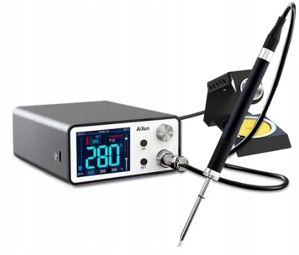 AiXun T3A T12 Stacja Lutownicza Lutownica 3 x Grot T12 J02 Ku IL