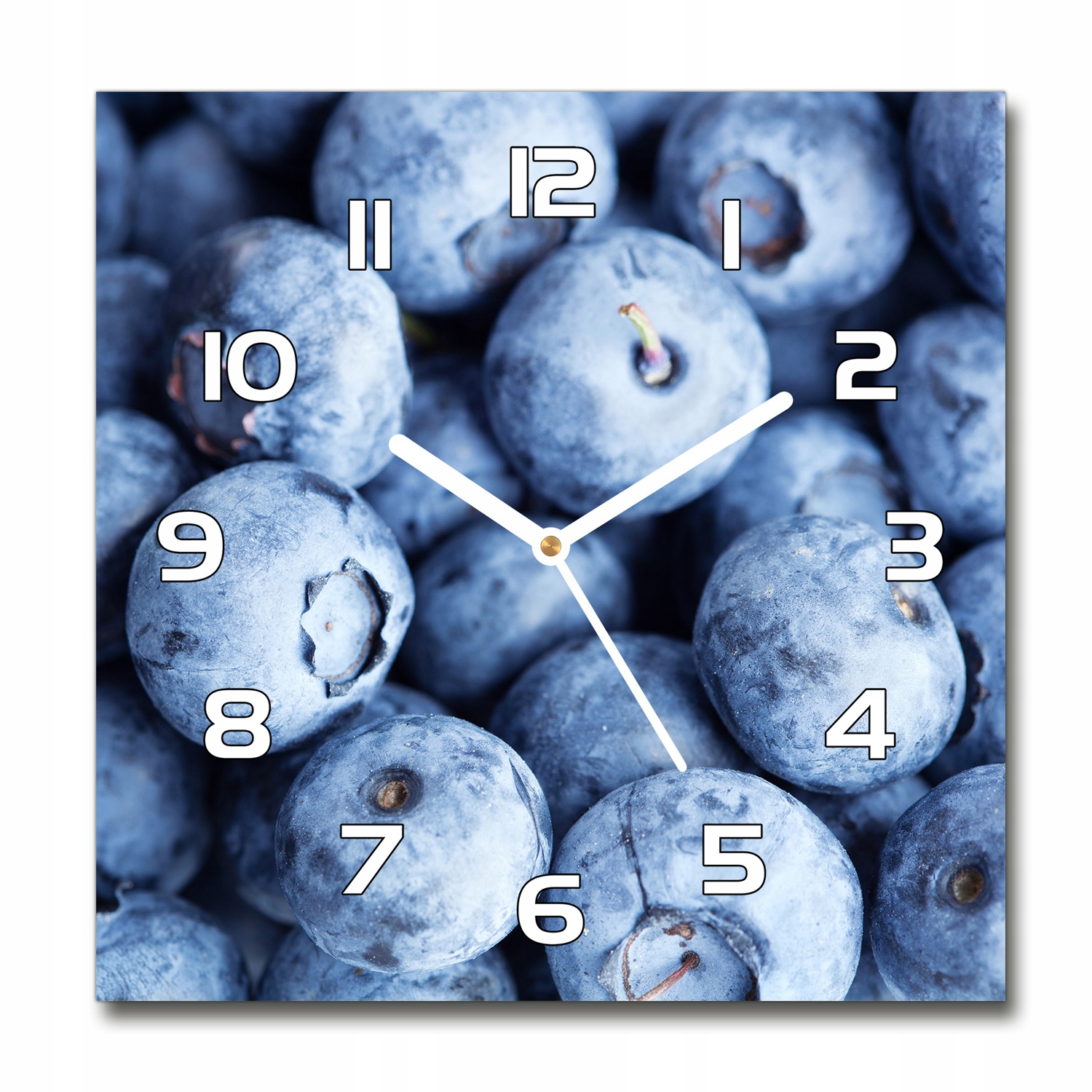 

Zegar ścienny szklany kwadratowy Jagody 30x30 cm