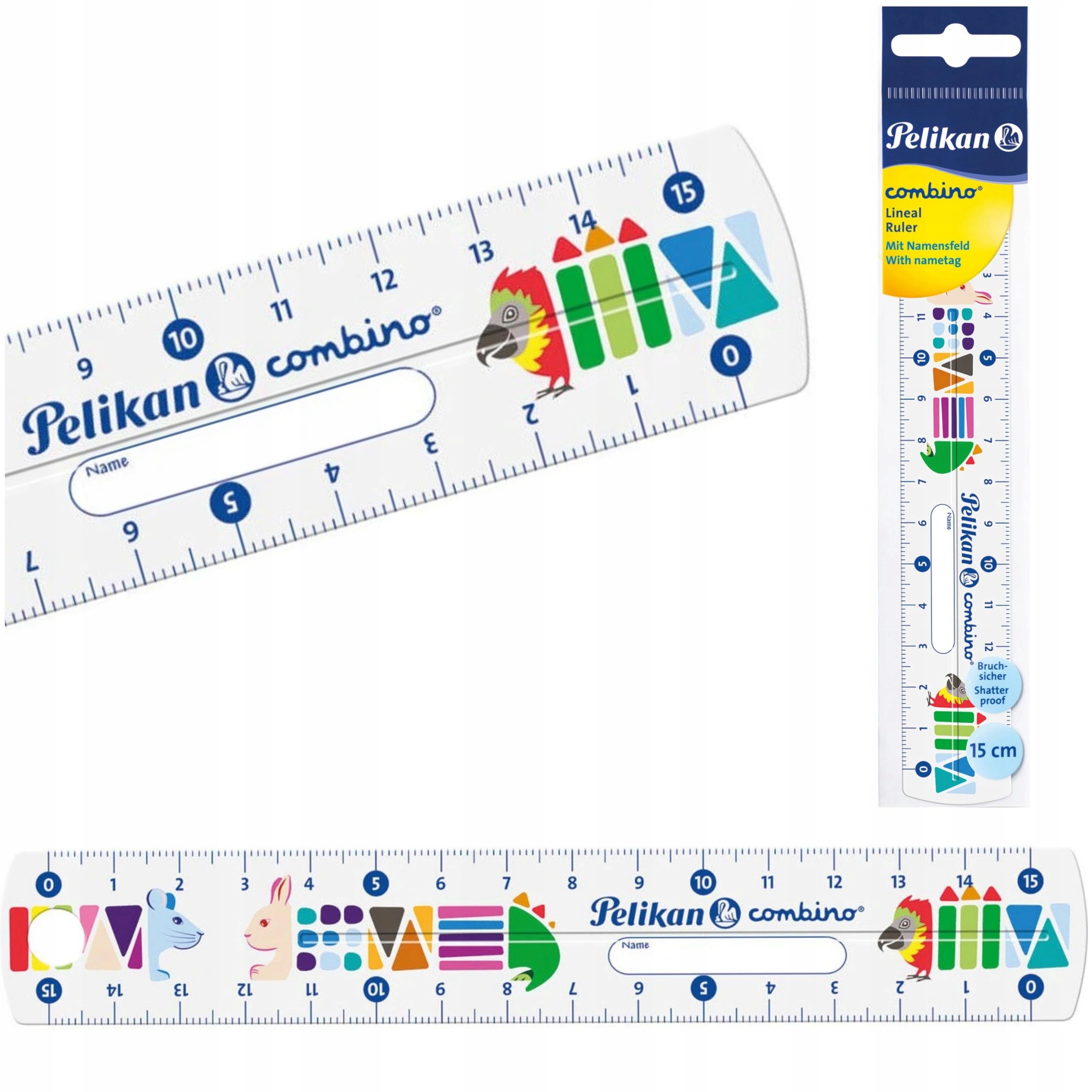 

Linijka szkolna Pelikan 15cm odporna wyginająca