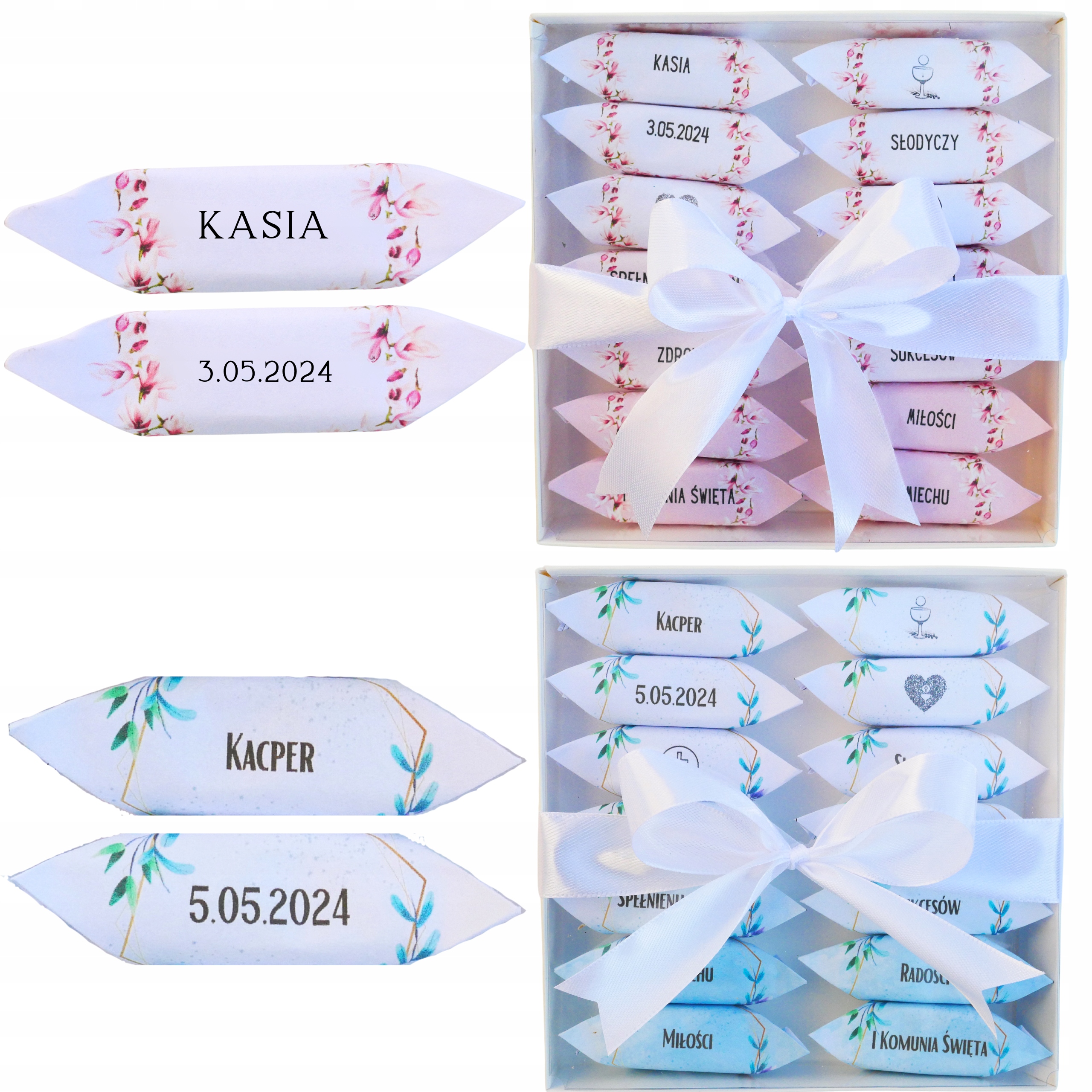 ZESTAW KRÓWEK PREZENT NA KOMUNIĘ ŚWIĘTĄ DLA DZIECKA DLA CHŁOPCA DZIEWCZYNKI