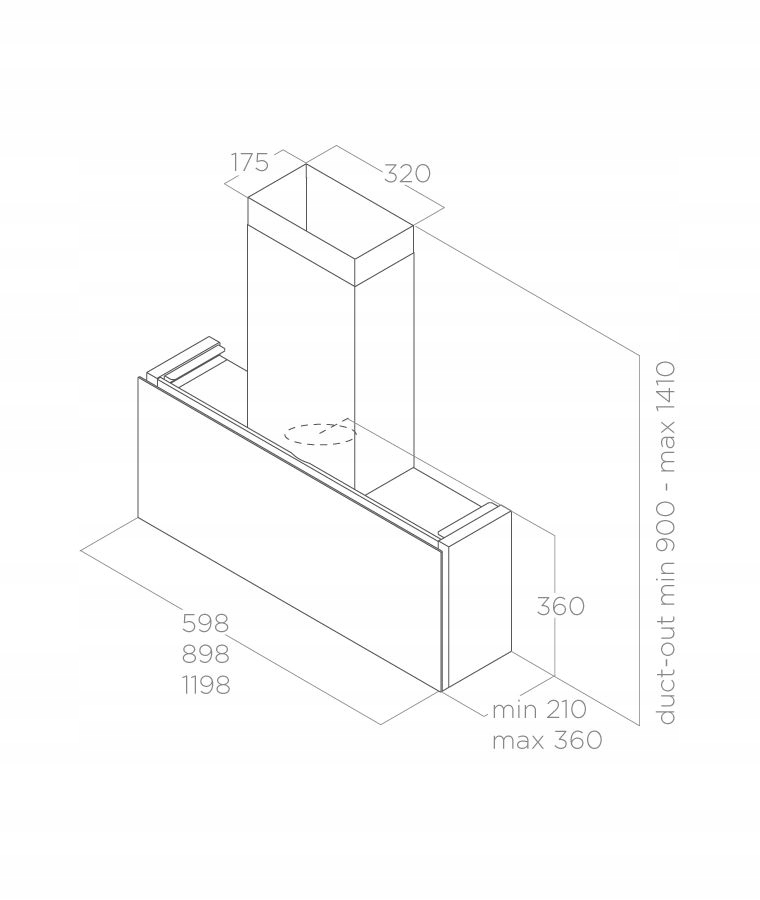 Okap Elica RULES BL/F/90 Kolor dominujący czarny