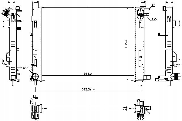 Chladič Motoru Nissens 214100078R 180094N DA200