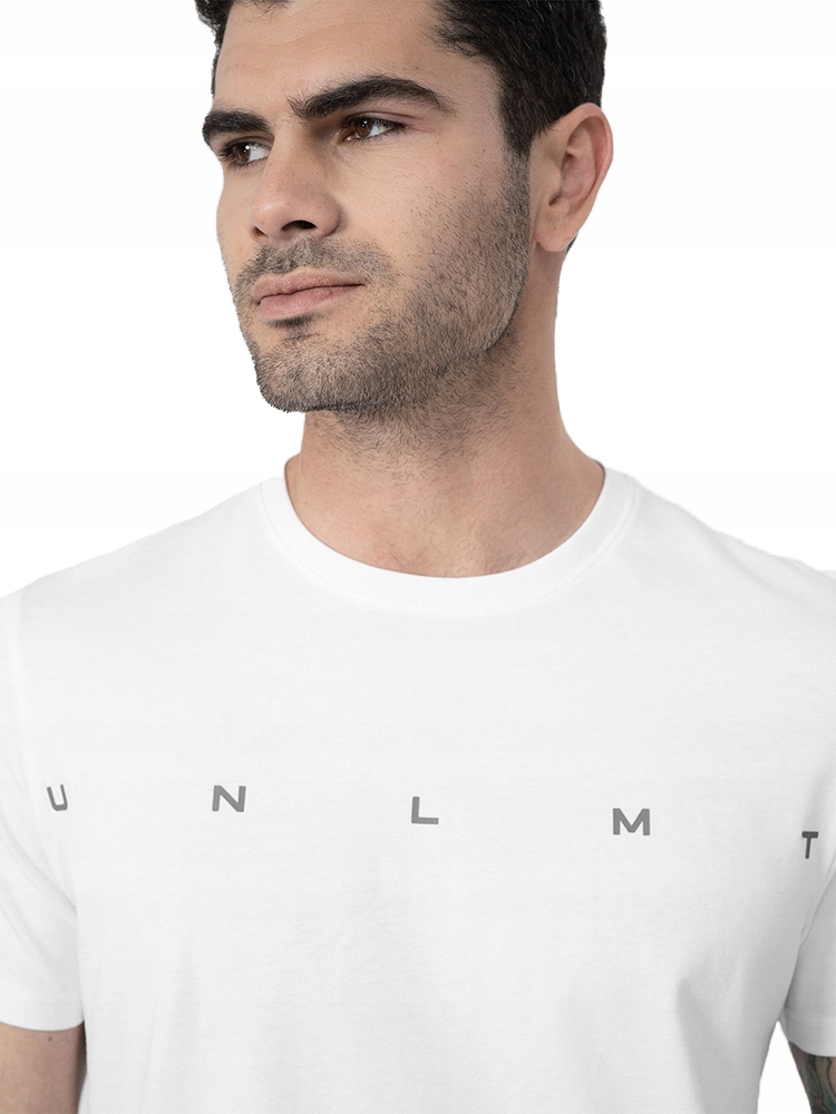 4F T-SHIRT MĘSKI KOSZULKA BAWEŁNIANA SPORTOWA Kolor biały