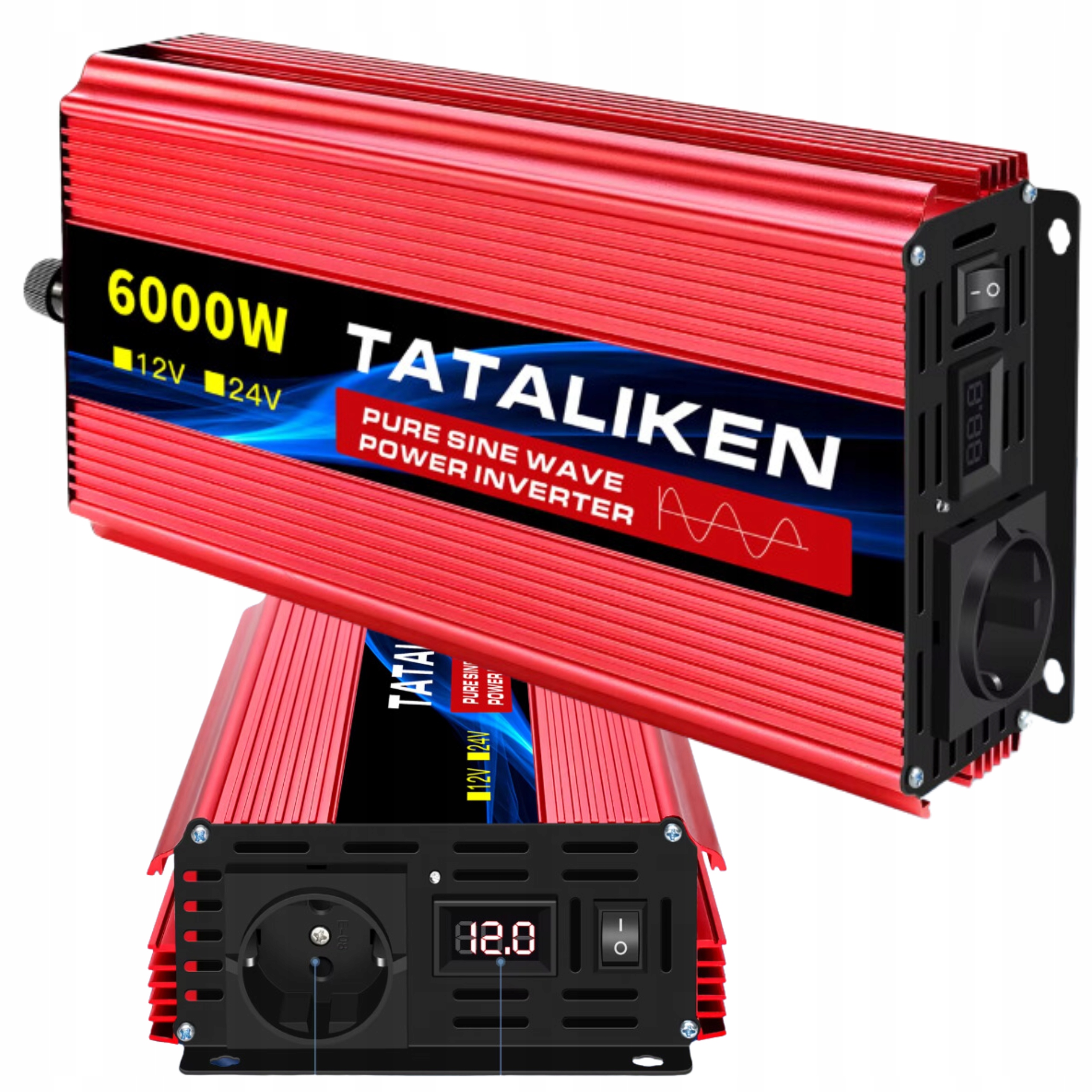 Měnič Napětí Automobilová Sinus Převodník Dc/ac 12V 230V 6000W
