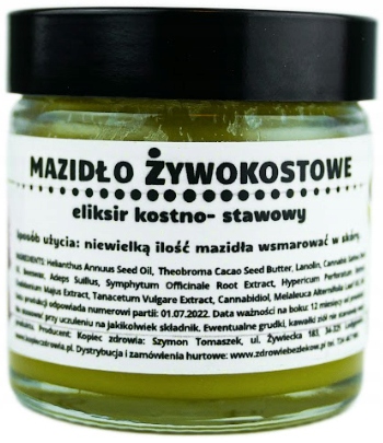 MAŚĆ ŻYWOKOSTOWA Dziurawiec Smalec Gęsi mazidło ŻYWOKOST 60ml