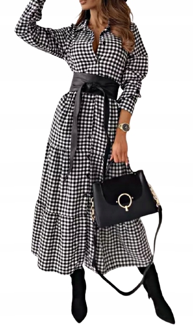 MD dlouhé šaty s mřížkou M/38