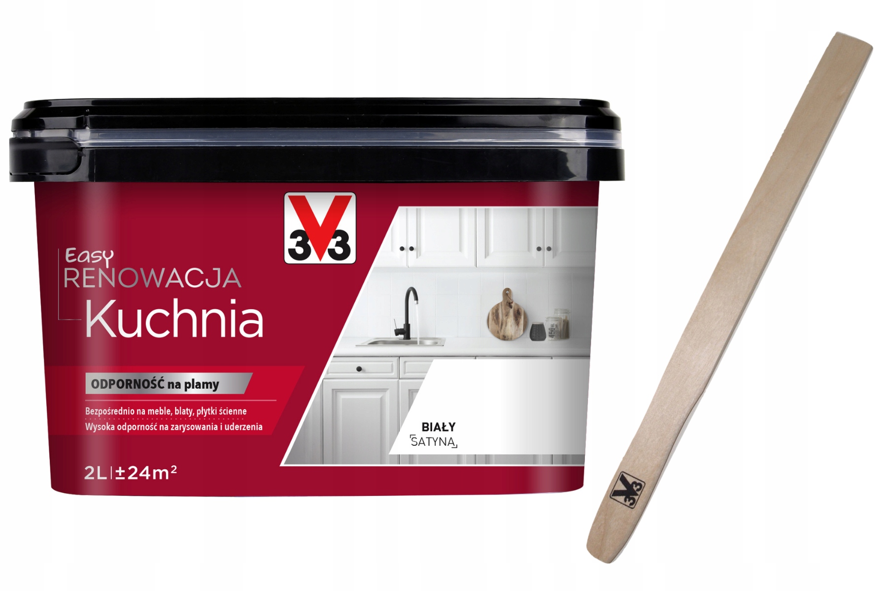 

V33 Easy Renowacja Kuchnia Biała Satyna 2L