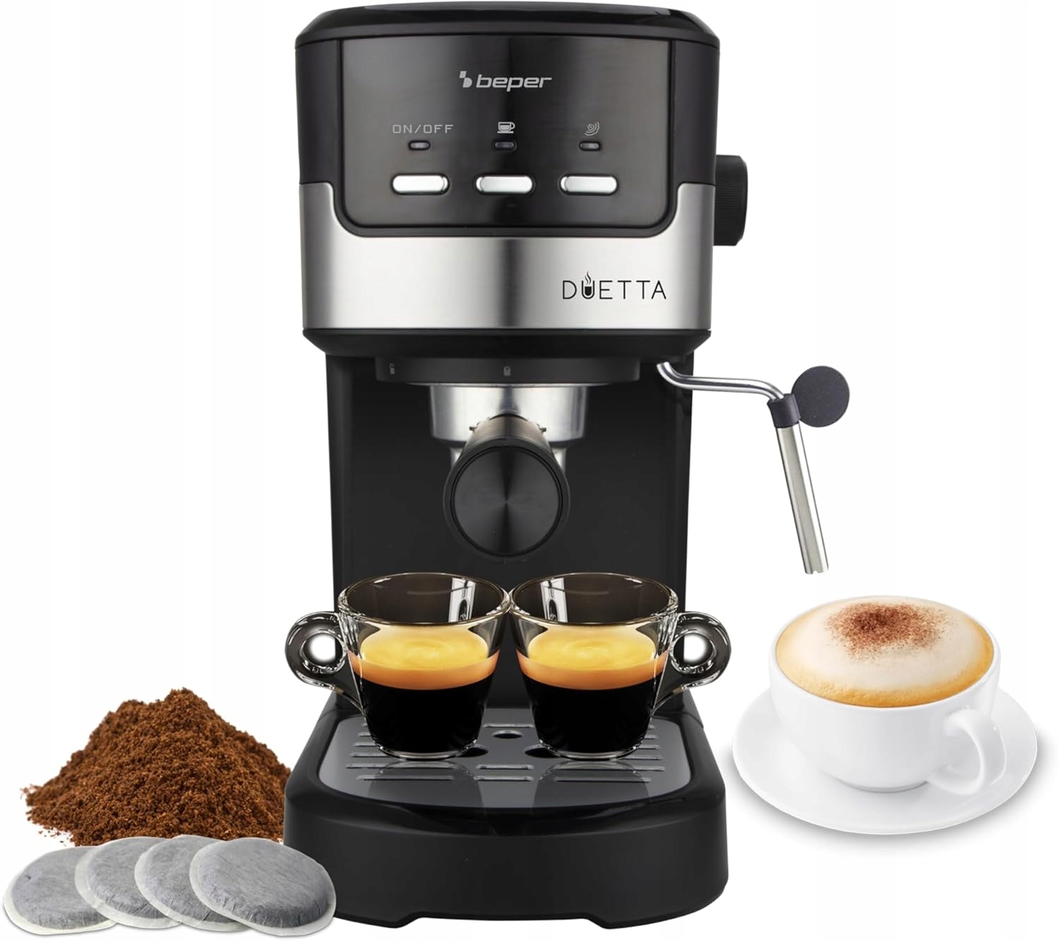Beper P101CAF100 espresso kávovar 2v1 Duetta