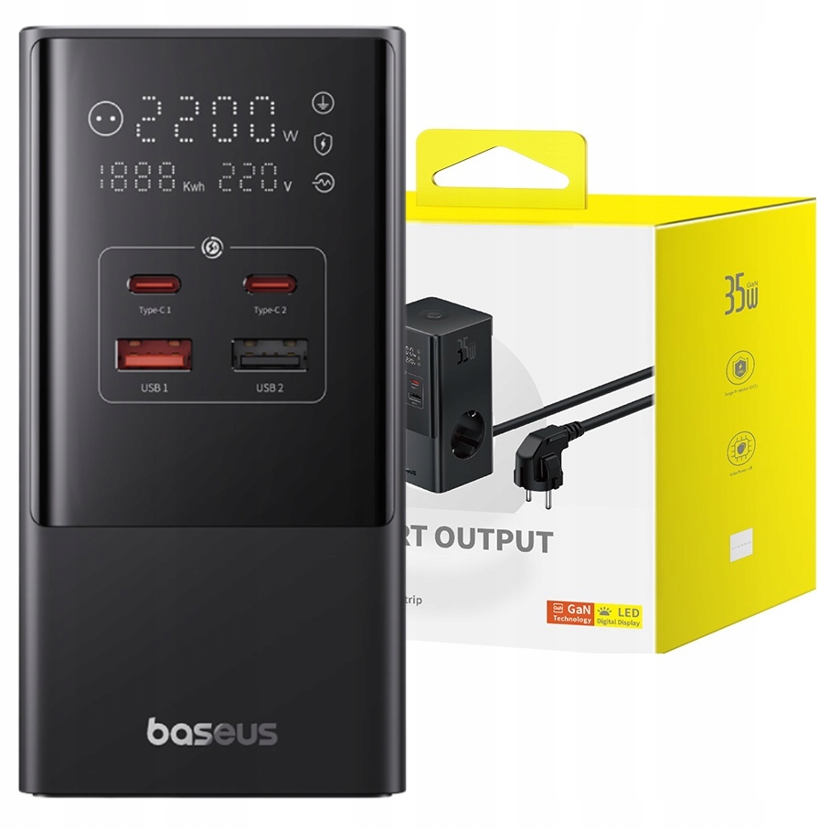 ЗАРЯДНАЯ СТАНЦИЯ BASEUS POWERCOMBO TOWER 35W EU BLACK