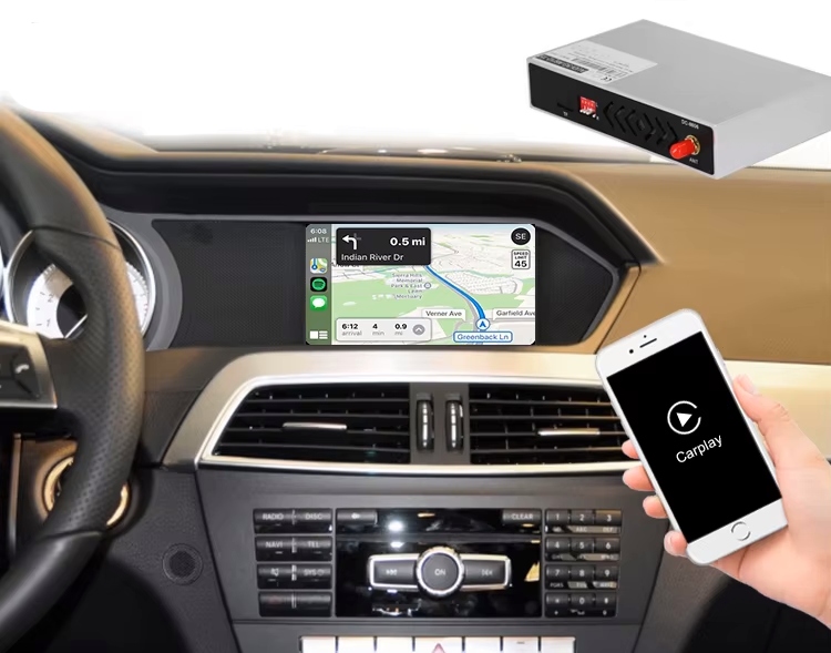 Mercedes W204 Polift Bezprzewodowy Carplay Android Auto Nawigacja Mapy