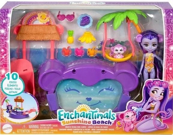 Enchantimals.Tropikalny basen Lalka małpka Laleczka Dla Dziewczynki
