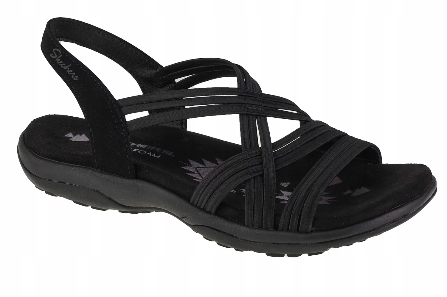 Skechers Reggae Slim Simply Stretch Sandals 163023-BLK