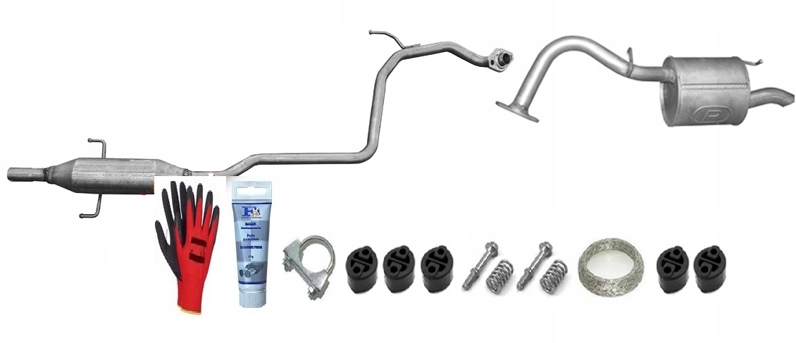 Toyota Yaris 1.0i 12V (2005-2012) Tlumič Výfuku sada , francouzská verze bonus
