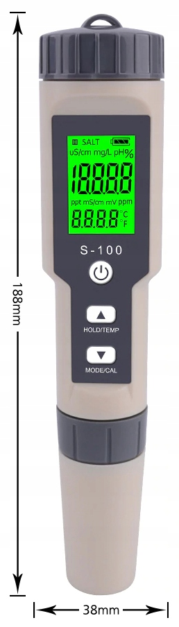 Elektroniczny miernik zasolenia TDS EC Temp Wody Model TDS/EC/SALT