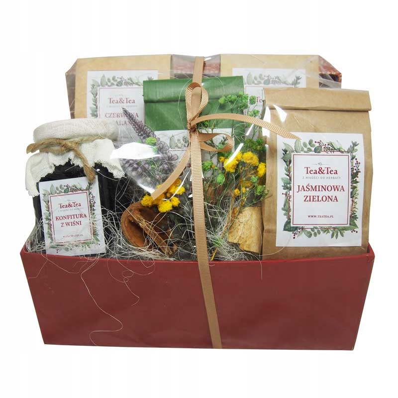 Levně Krabička s čajem a sladkostmi