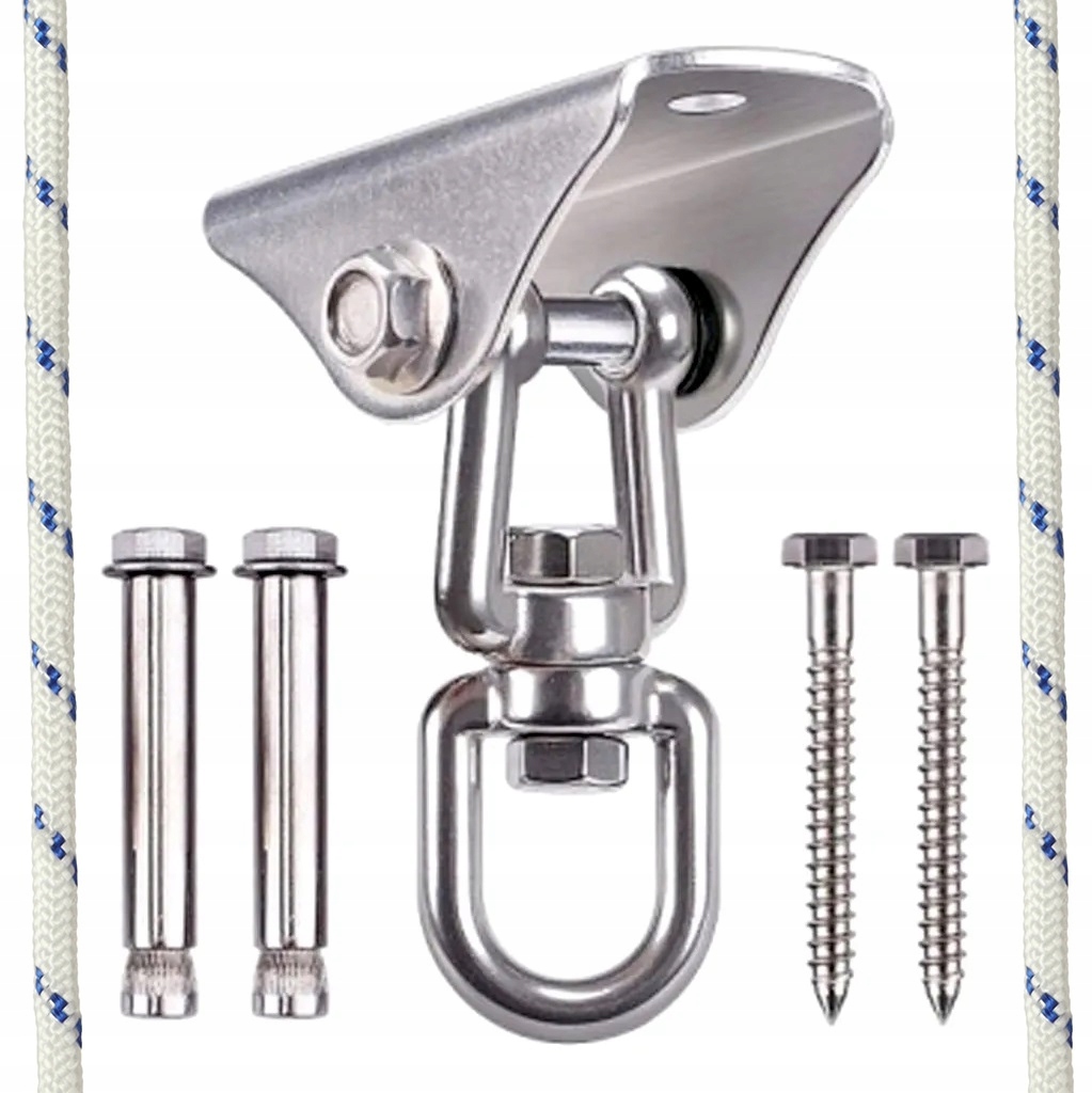 Solidny Uchwyt Fotela Wiszącego Mocowanie Sufitowe Huśtawki Worka + Linka