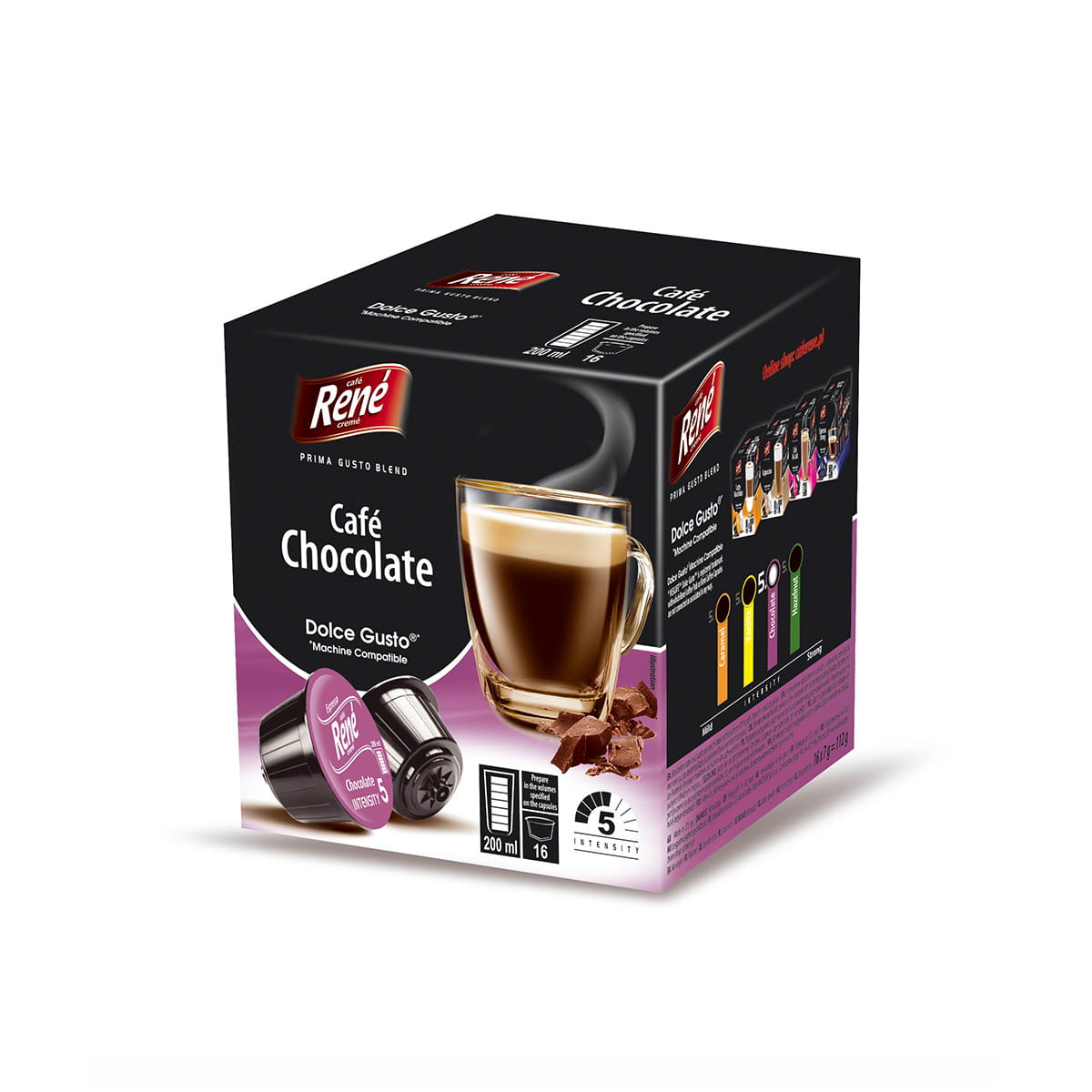 Kapsułki René CAFE CHOCOLATE/ KAWA CZEKOLADOWA do Dolce Gusto 16szt