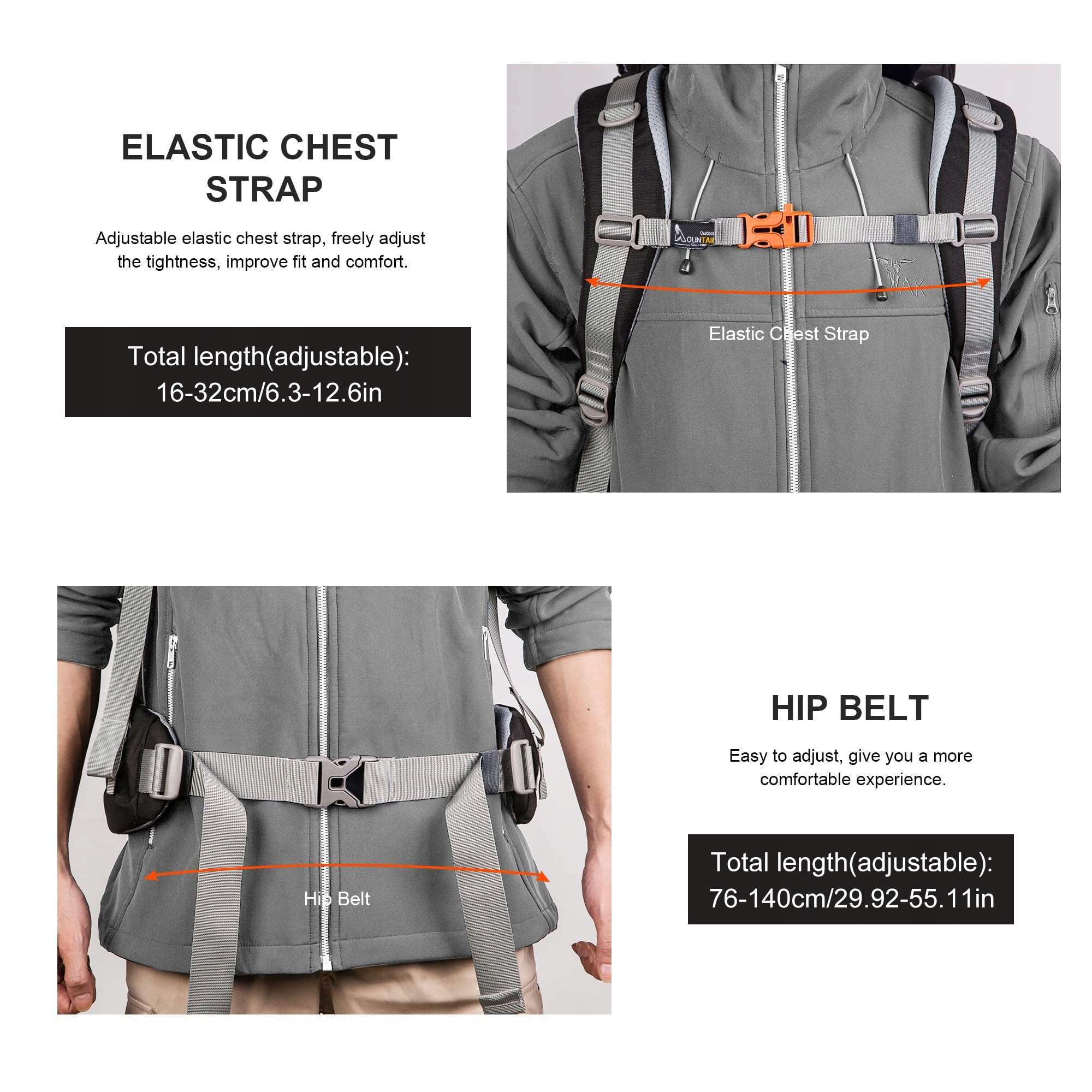 MOUNTAINTOP 70L Waterproof Trekking Backpack for Men & Women Camping — miniatura 4