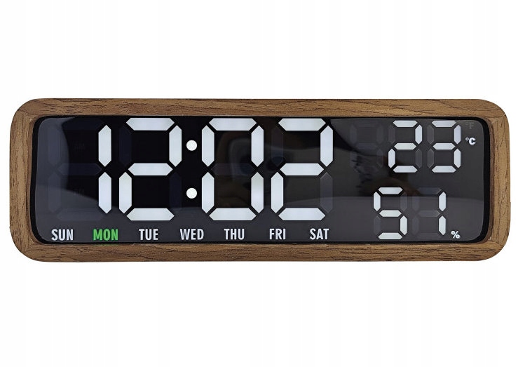 Čitelný Led Budík S Teploměrem A Vlhkoměrem Karlsson KA6145DW Alarm