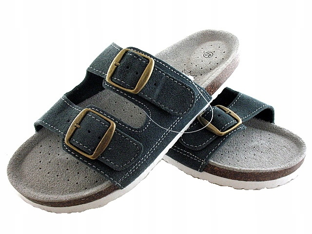 MĘSKIE klapki MEDYCZNE obuwie SKÓRZANE BIO r. 40 Model BIO PROFILOWANY