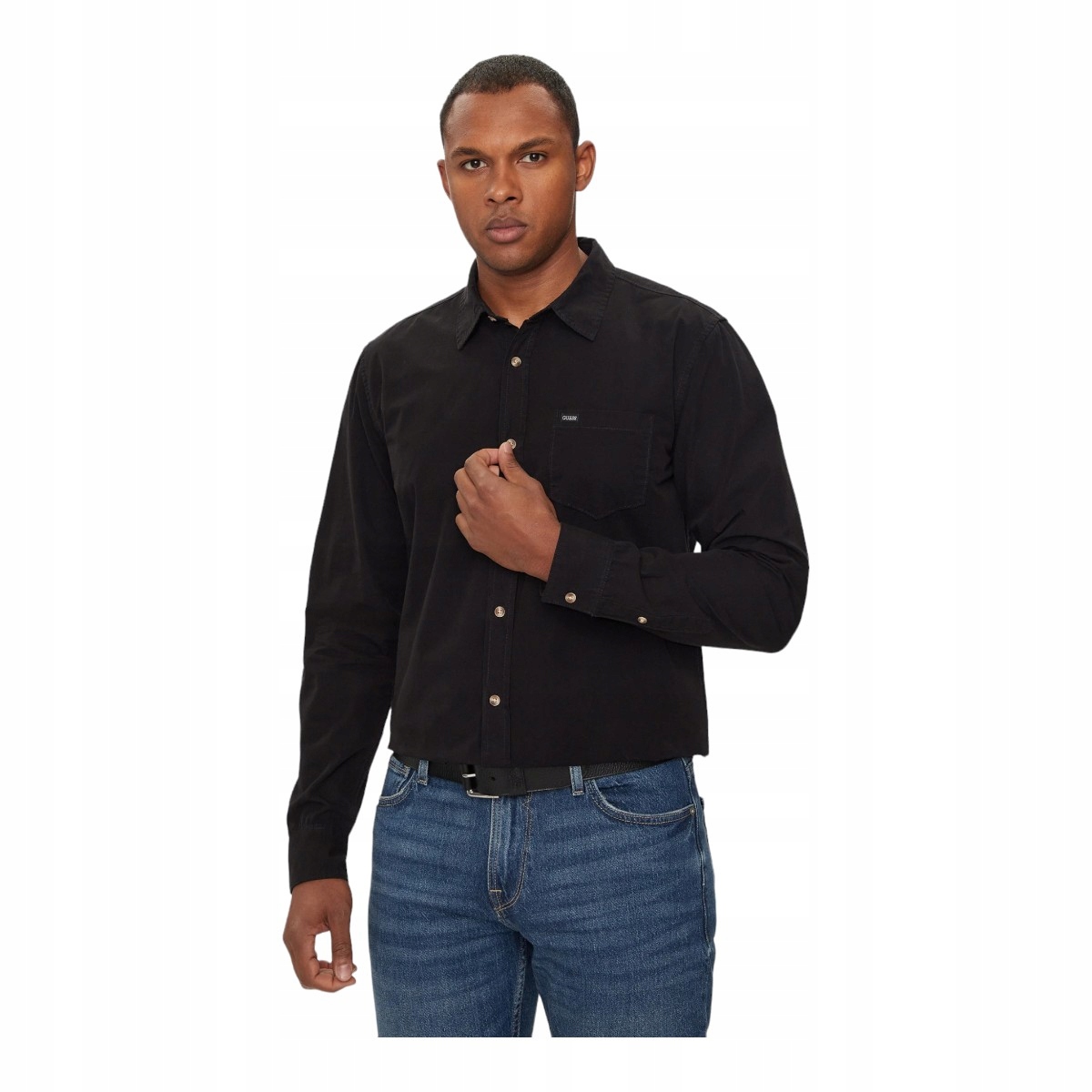 Guess Pánská Košile Gj Ls Slim Pocket Sh Černá vel. XL