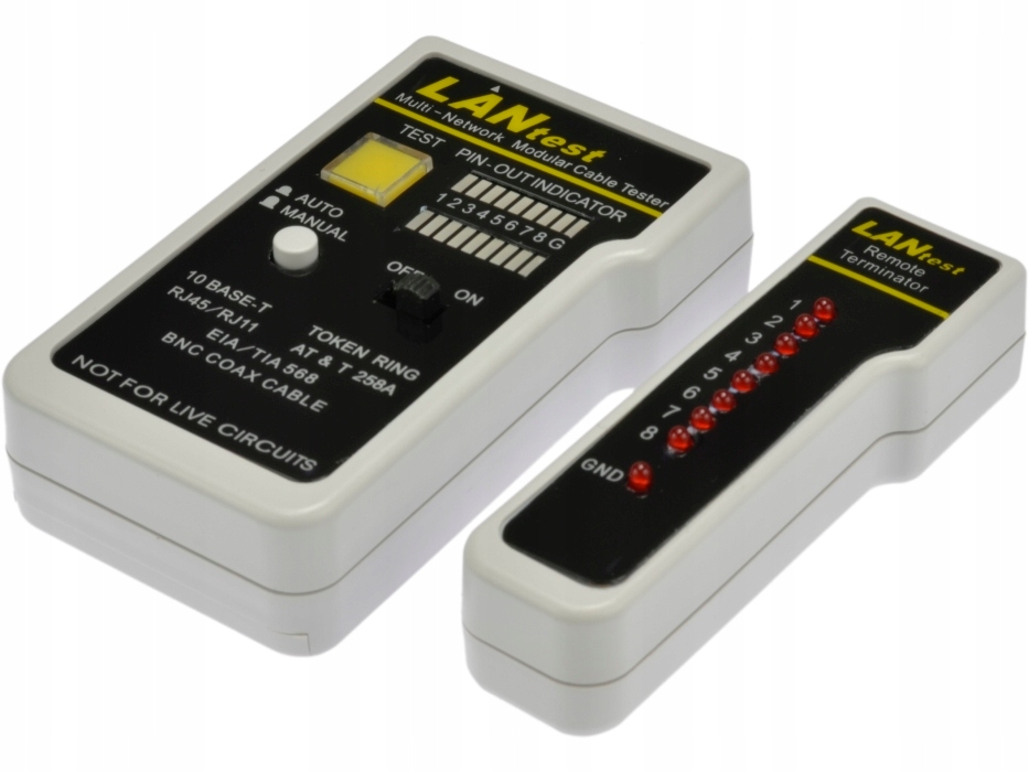 Tester kabli sieciowych Neku 61.0005 szary