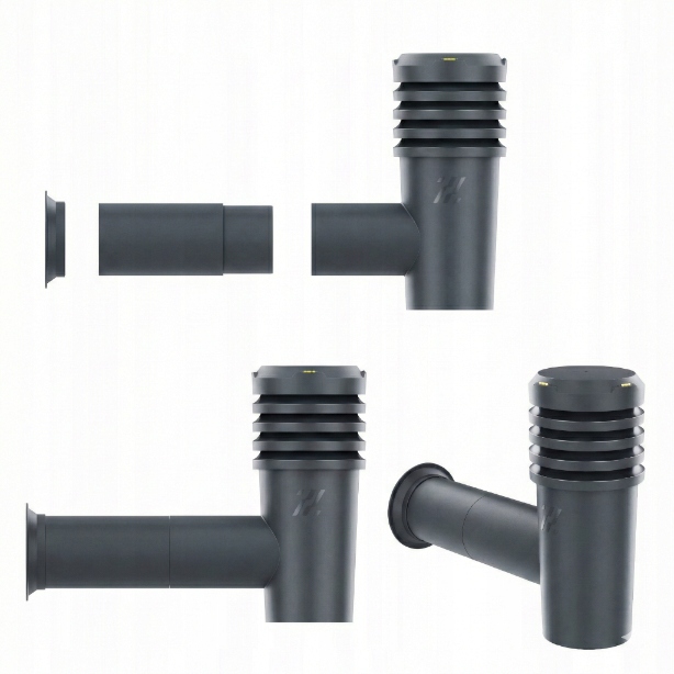 Kominek boczny Sidevent rura 20 cm antracytowy RAL7016
