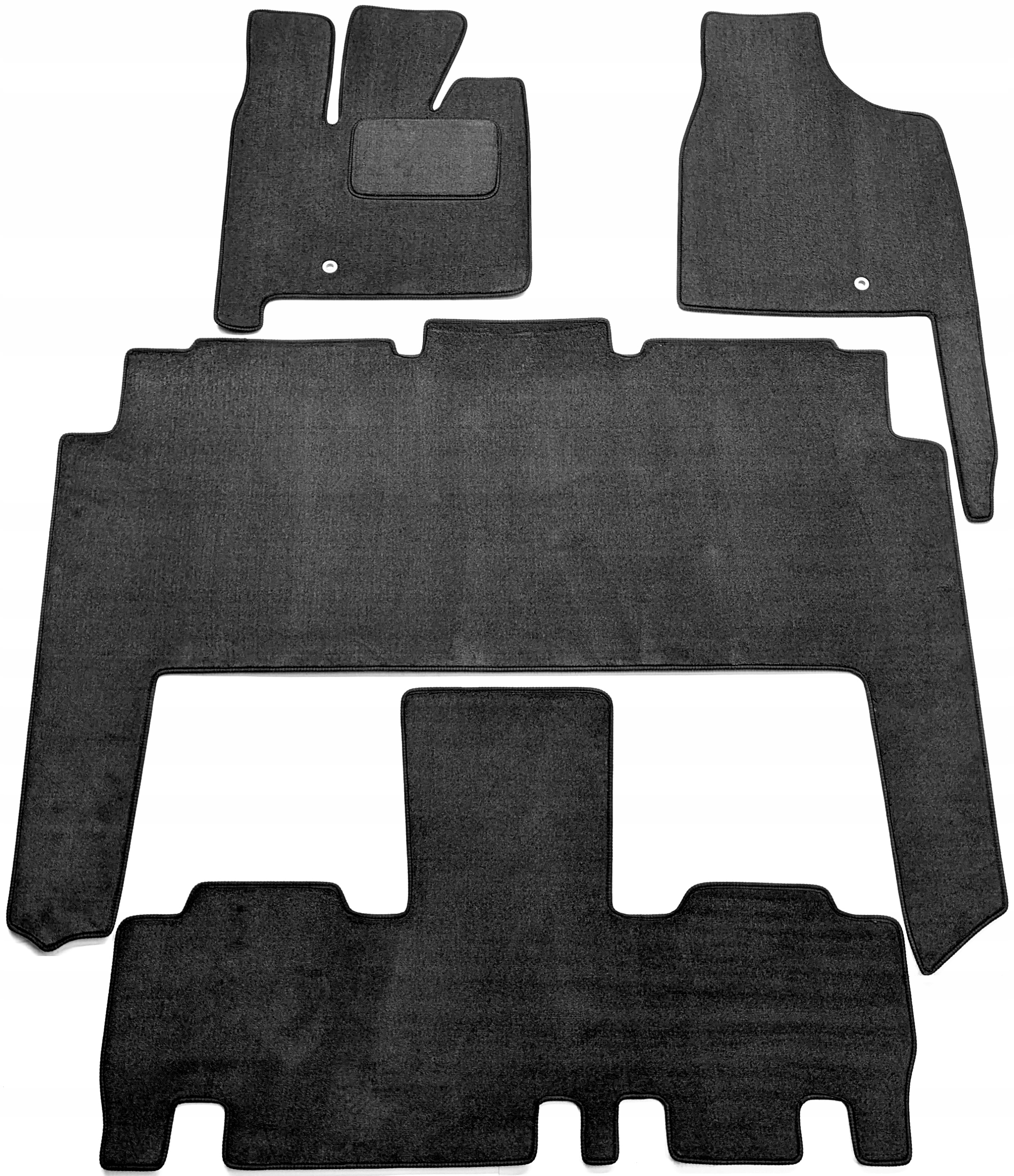 Chrysler Grand Voyager V 2007-2016 dywaniki welurowe czarne exclusive