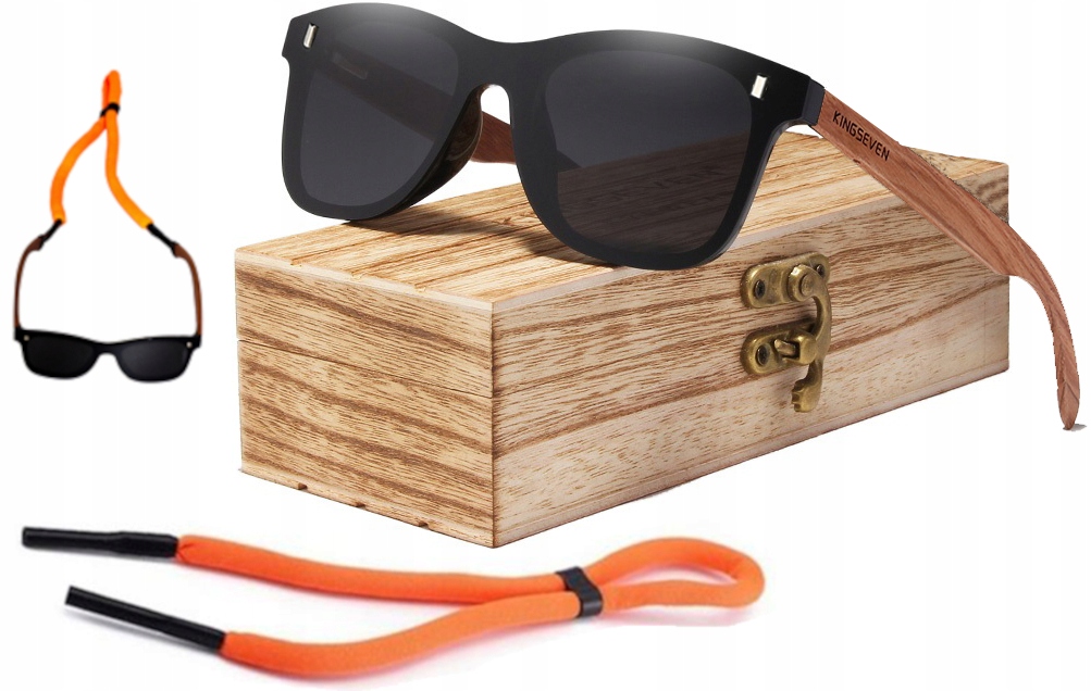 

Okulary przeciwsłoneczne Kingseven UV400 Drewniane