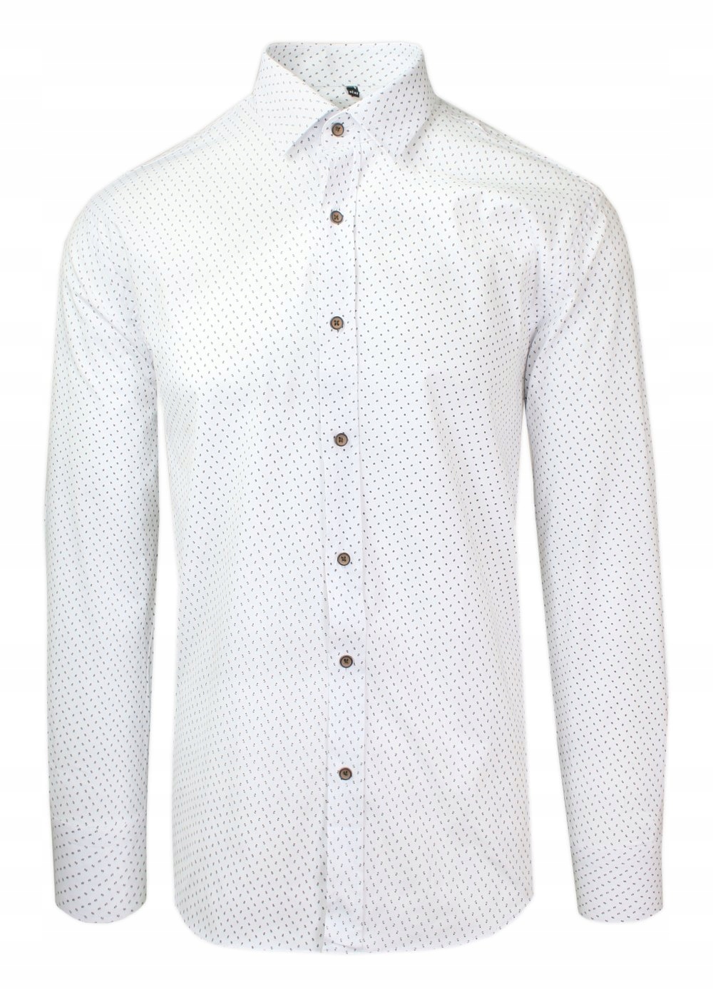 Bílo-hnědá Elegantní košile 44/182-188
