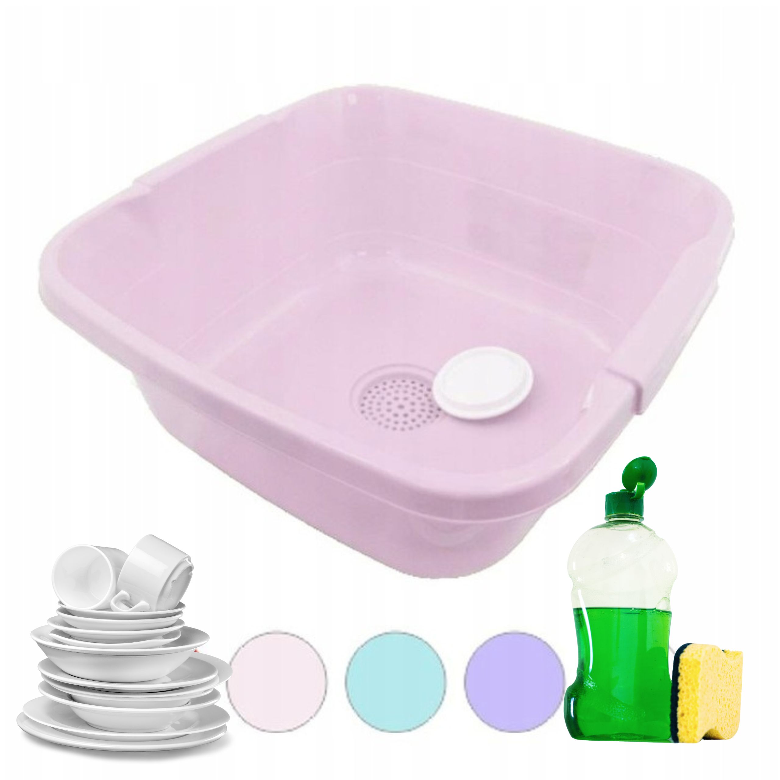 MISKA Z ODPŁYWEM KORKIEM DO ZLEWOZMYWAKA ZLEWU 11L KOLORY DUŻA Z ODPŁYWEM