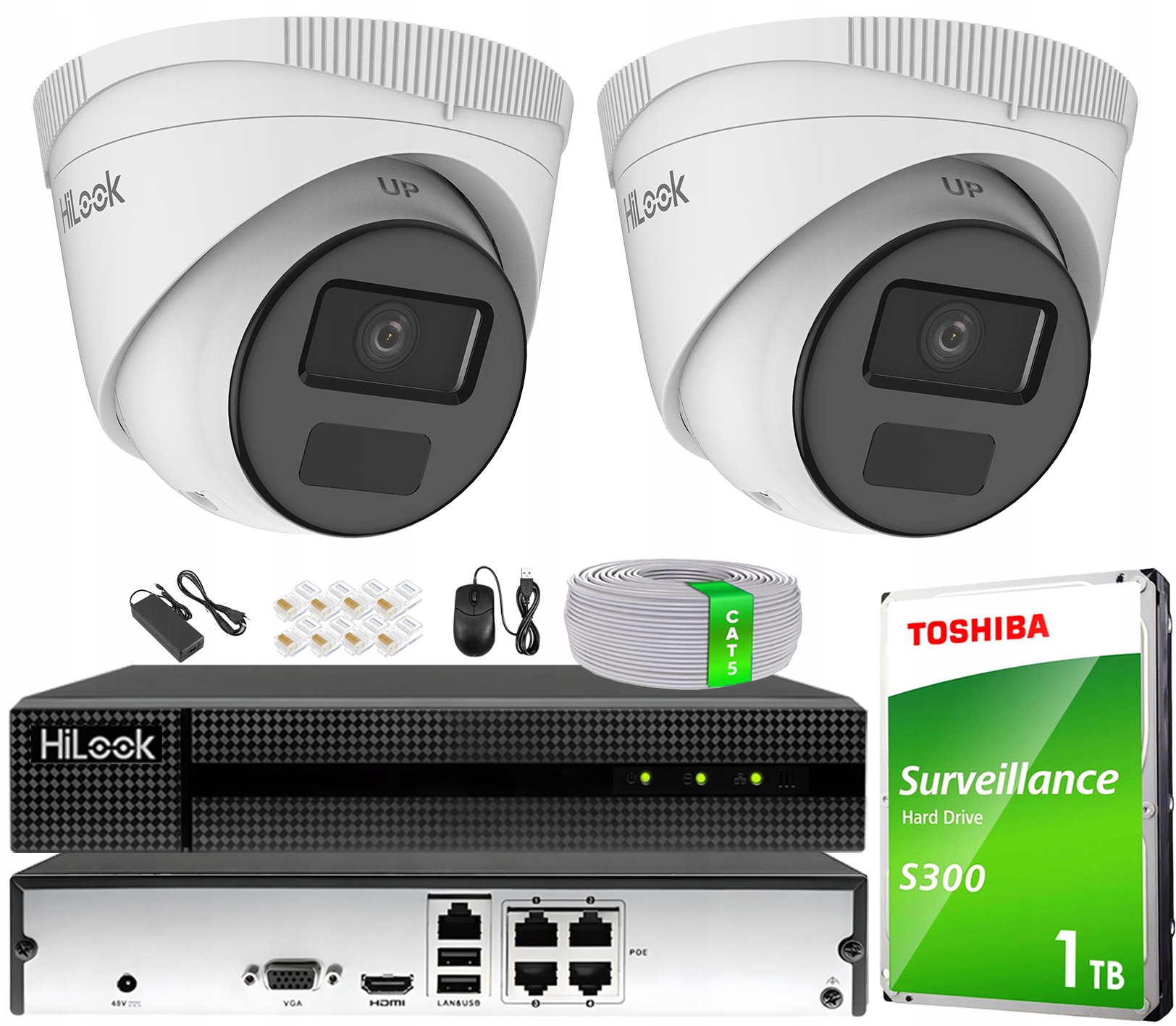 Vonkajšia Monitorovacia Sada 2x Ip Kamera 4MPx 2K+ HiLook od spoločnosti Hikvision