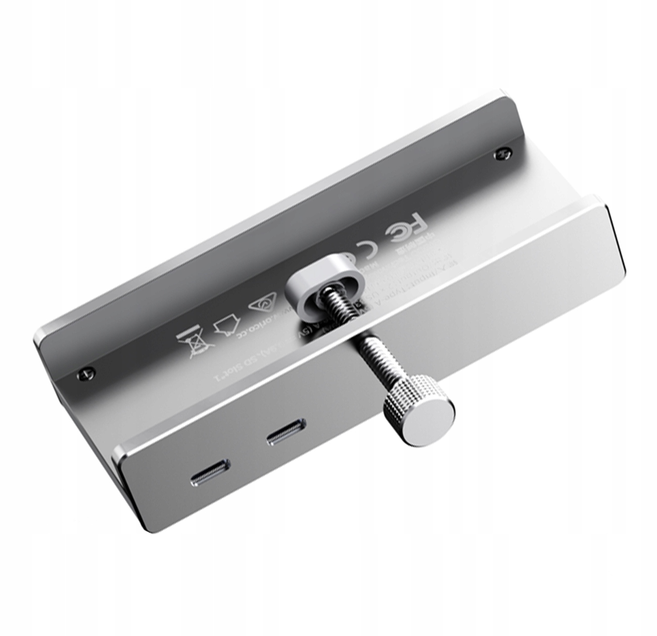 Hub MH5PMM montovaný na svorku Usb-c Usb-a Sd Tf 3.5 mm Audio stříbrný