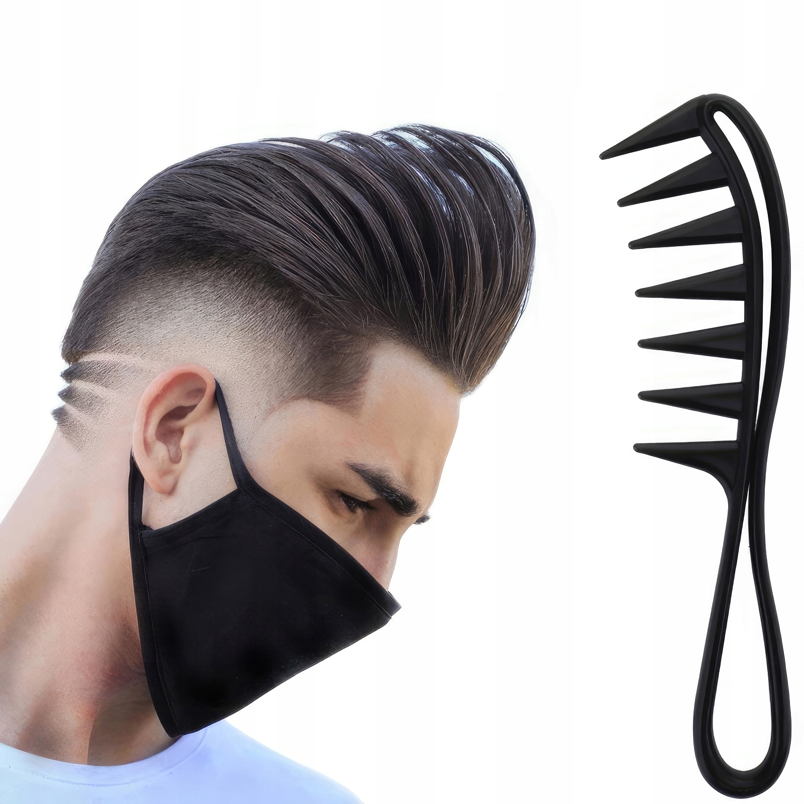 Szeroki Grzebień do WŁOSÓW GĘSTYCH KRĘCONYCH LOKÓW EAN (GTIN) 5903802263411