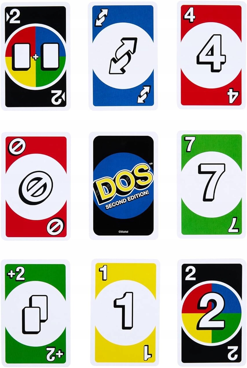 MATTEL GRA KARCIANA DOS WYDANIE DRUGIE NOWOŚĆ HNN01 Nazwa UNO DOS