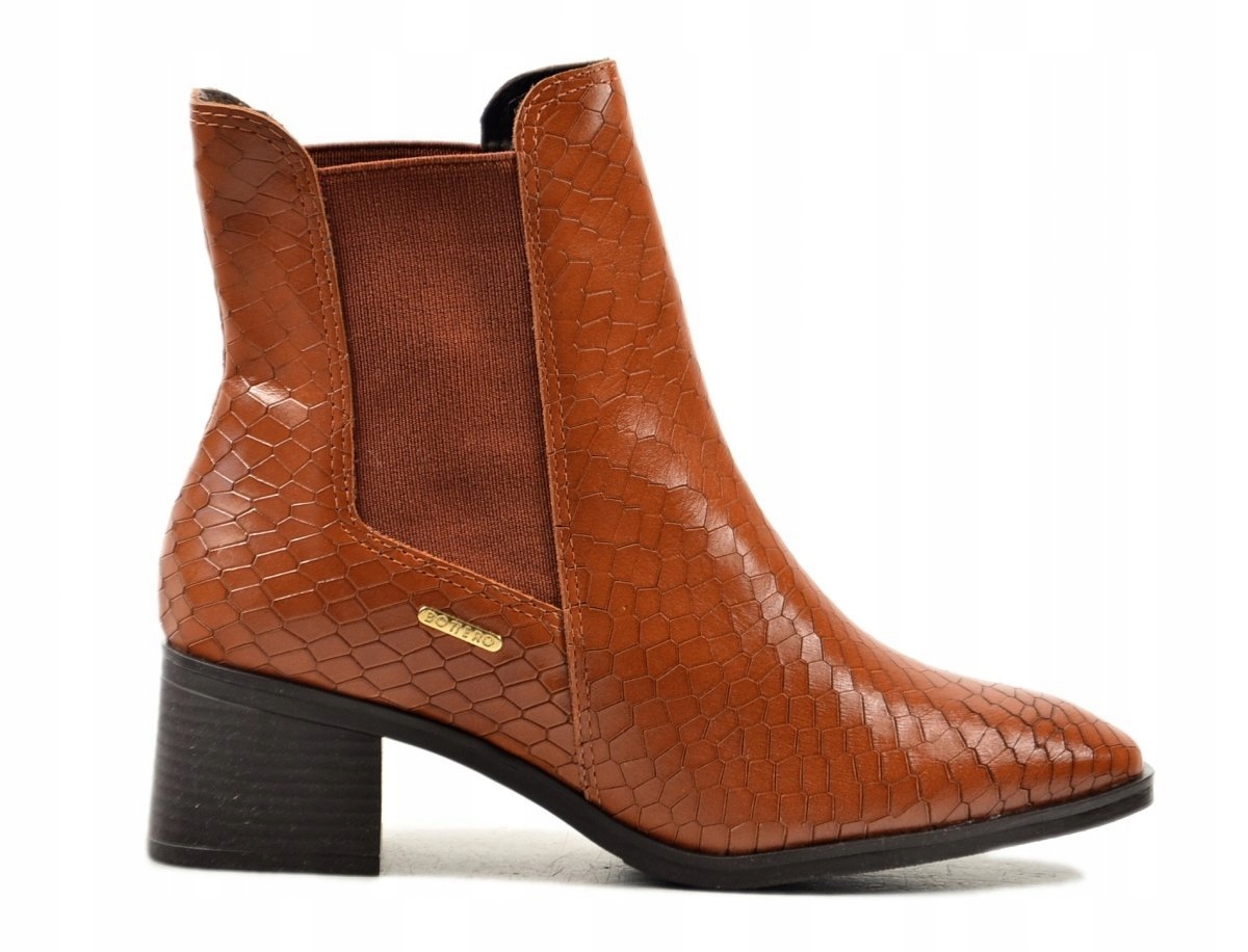 Botki 41 Bottero 336001 skóra camel brąz