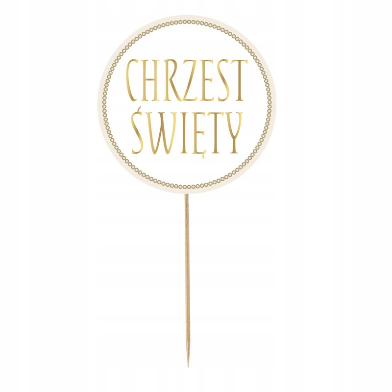 

Topper Na Tort Chrzest Święty Okrągły