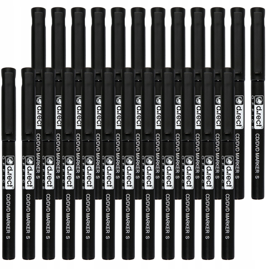 Marker Foliopis D.rect S czarny wodoodporyny szybkoschnący 0,4-0,5 24 szt