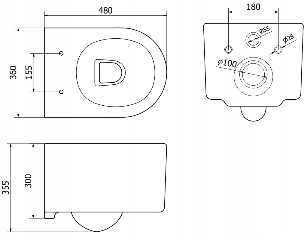 MEXEN SOFIA MISKA WC WISZĄCA RIMLESS BIAŁA Rodzaj miska podwieszana