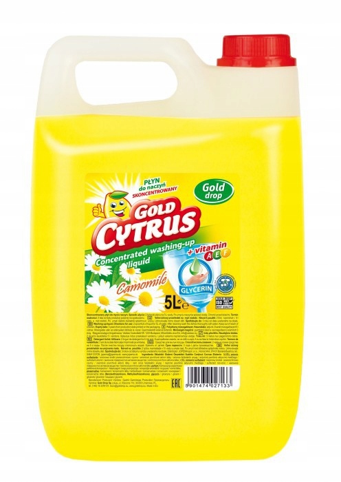 

Zapas do mycia naczyń Gold Cytrus Rumiankowy 5 l