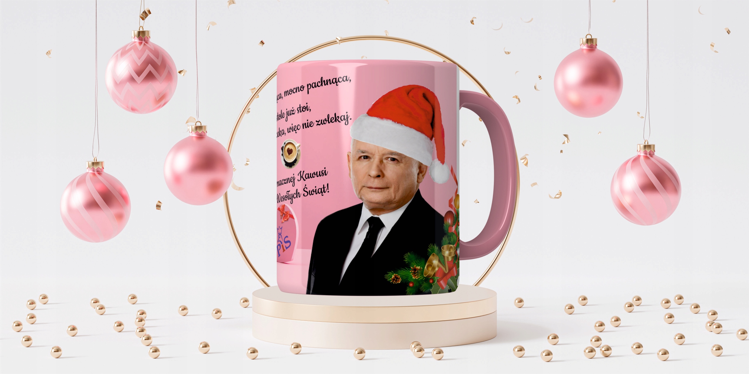 KUBEK PREZESA PREMIUM PIS JAREK wersja ŚWIĘTA Pojemność 330 ml