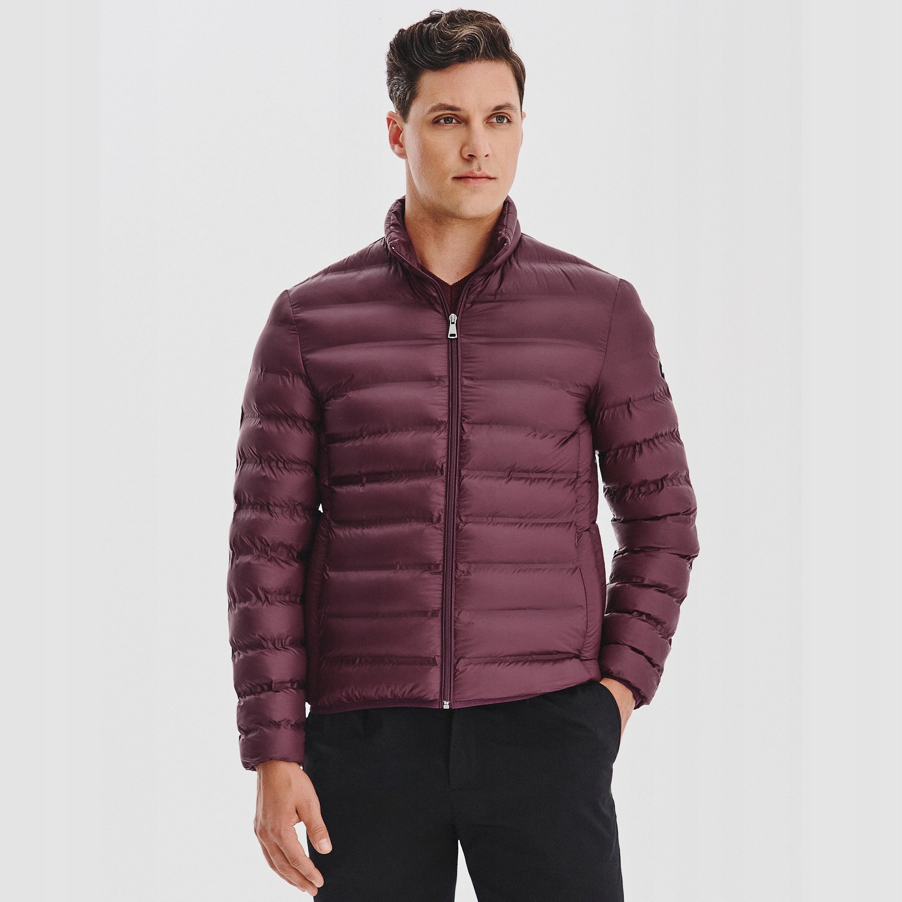 Bordó prošívaná pánská přechodová bunda Pako Lorente vel