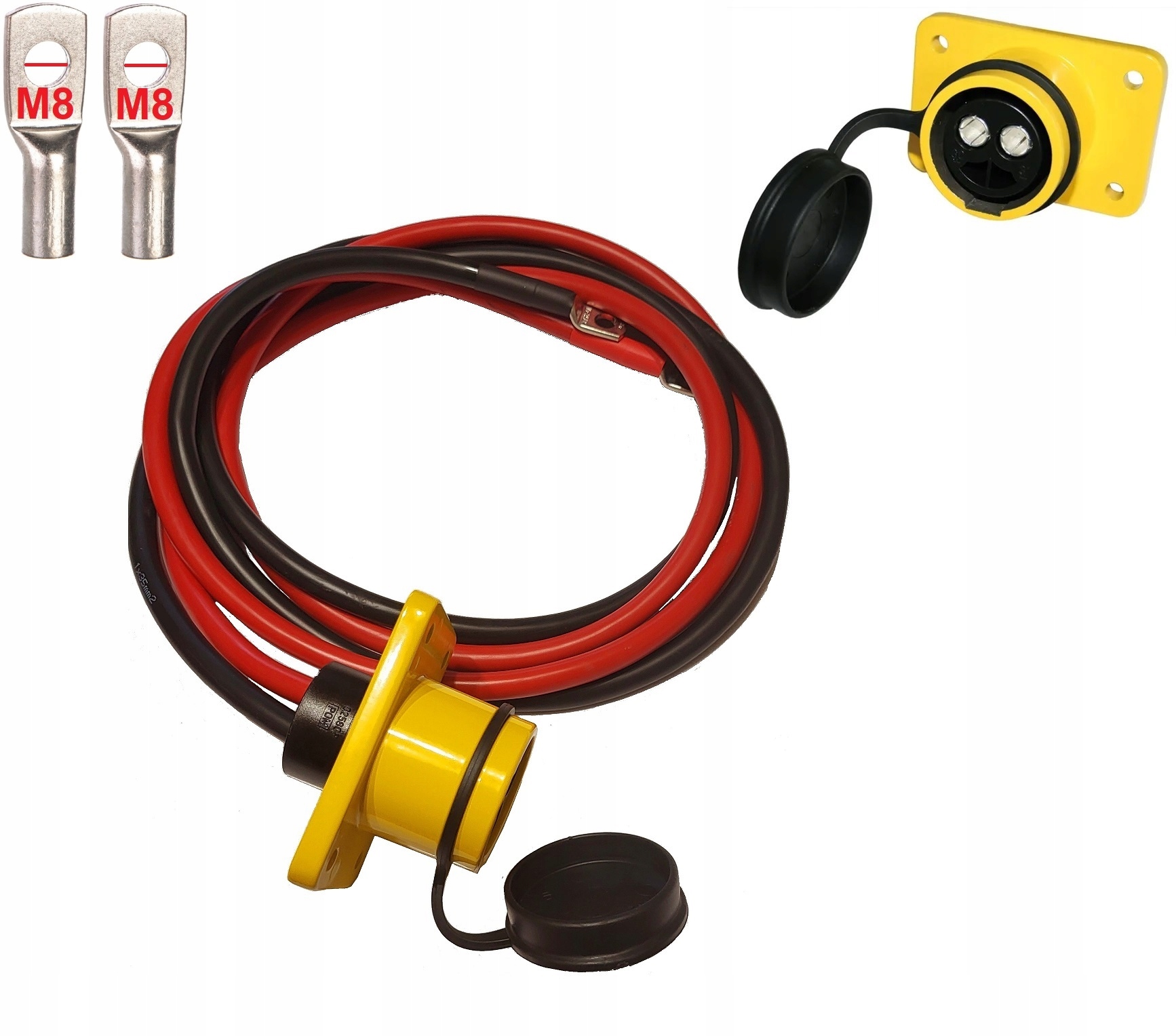 Kabel Flex 35 mm² s alu zásuvkou Erich Jaeger M8 Pouze Polské Kabely 2 m