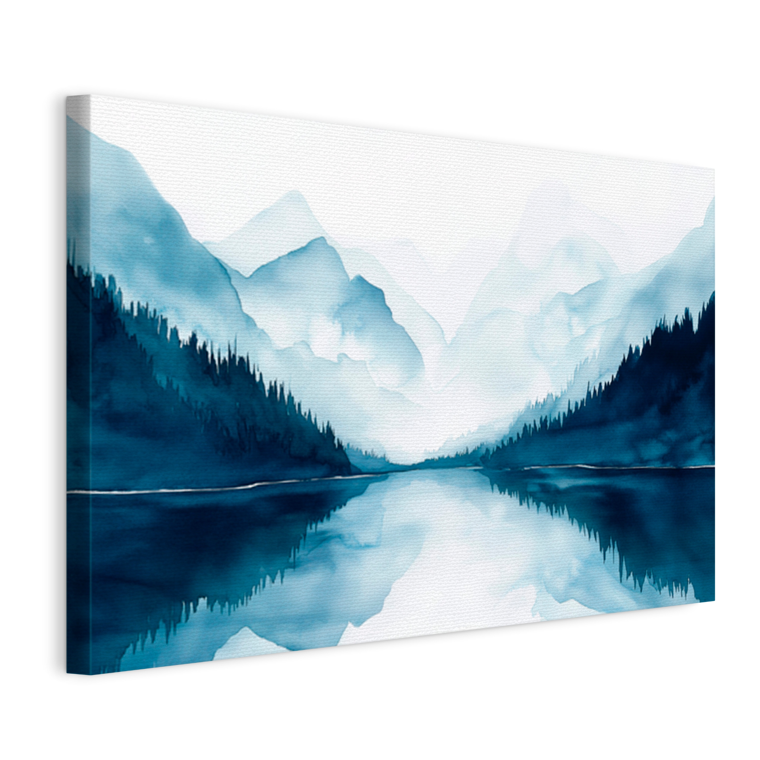 Obraz na plátně Hory Jezero Mlha do obývacího pokoje Ložnice 100x70